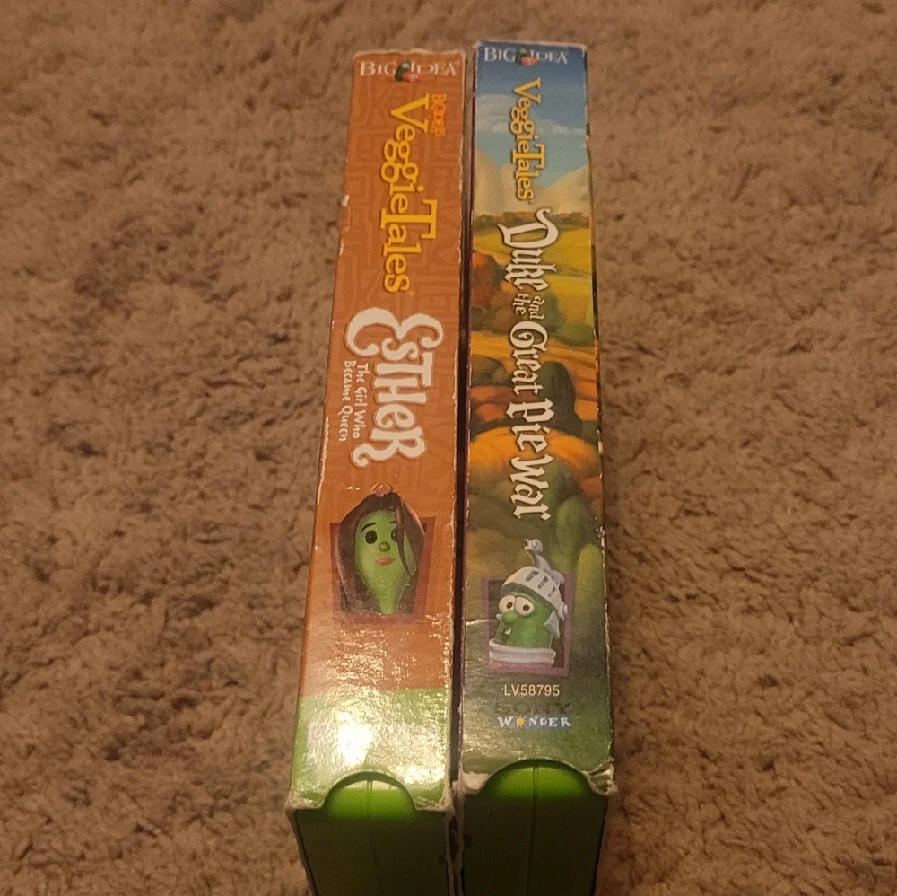 Kids VeggieTales Video Tapes Vintage Green Tape Collection RARE